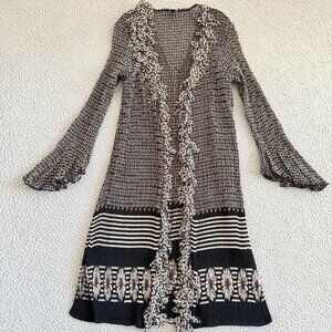 East Cardigan Floral Daisy Pleated Boho Kimono Robe
